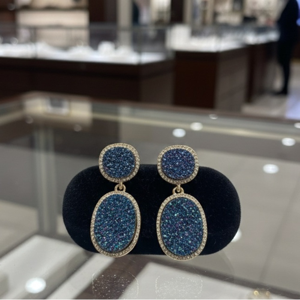 BaubleBar Moonlight or Vina druzy drop earrings look like geodes 🌟 - Picture 6 of 6